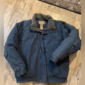 Vintage mens l.l. Bean goose down bomber puffer coat XL TALL